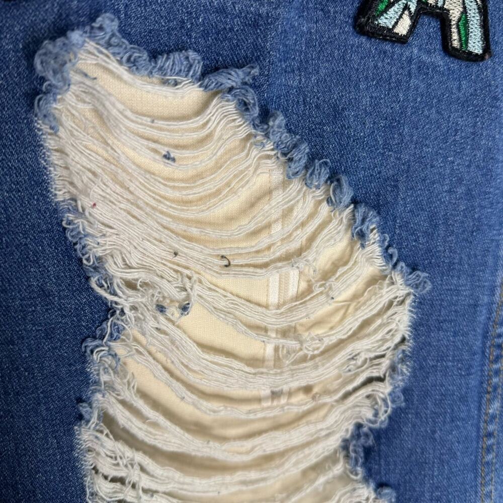 Distressed Denim Jacket Western Boho Grunge ‘Dream’ Patch Large - Picture 3 of 6
